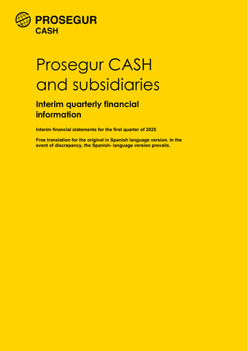 Miniature Prosegur Cash Rapport trimestriel 2025-q1