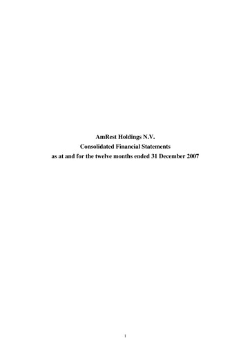 Thumbnail AmRest Financial Statement 2007