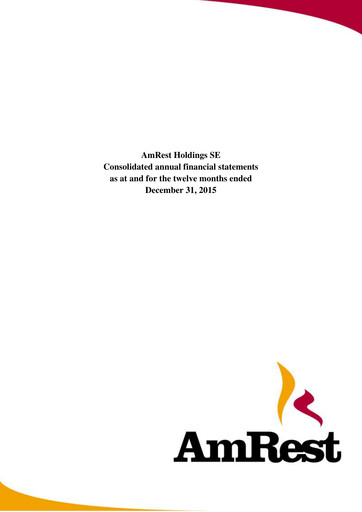 Thumbnail AmRest Financial Statement 2015