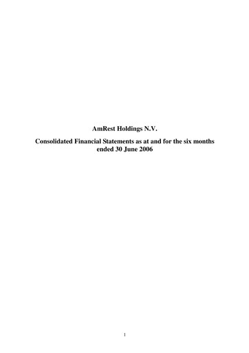 Thumbnail AmRest Half-year Report 2006-h1