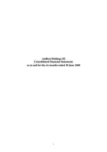 Thumbnail AmRest Half-year Report 2008-h1