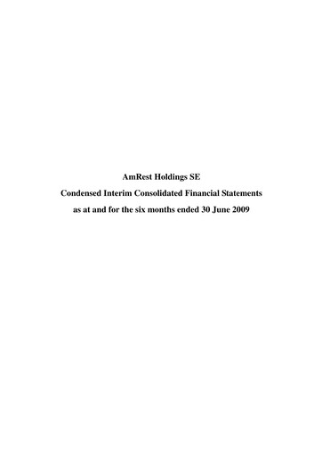 Thumbnail AmRest Half-year Report 2009-h1