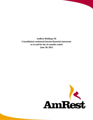 Thumbnail AmRest Half-year Report 2012-h1