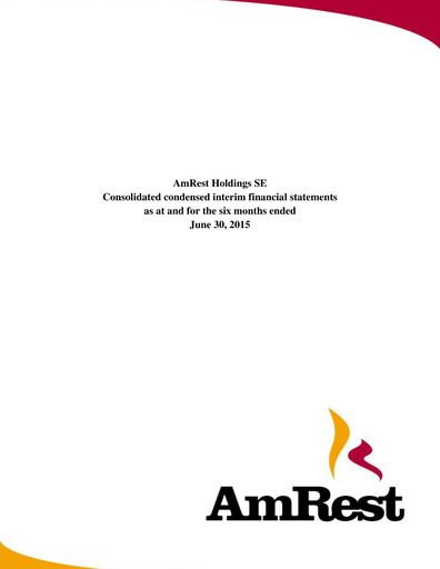 Thumbnail AmRest Half-year Report 2015-h1