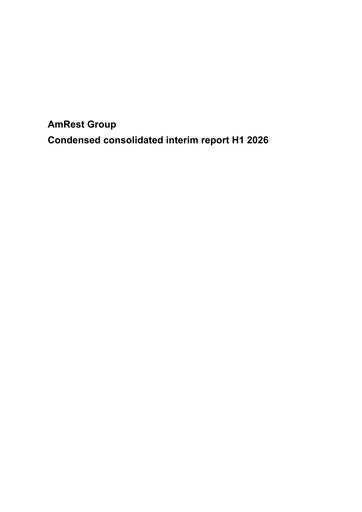 Thumbnail AmRest Half-year Report 2026-h1