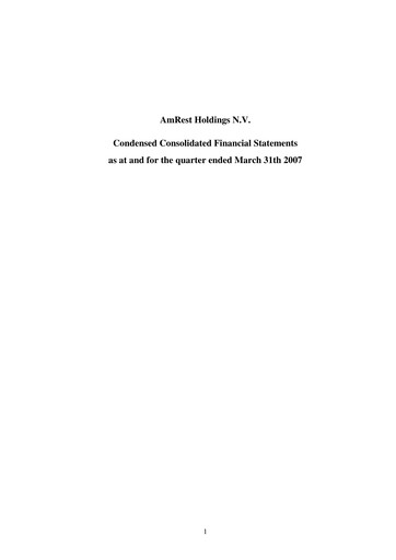 Thumbnail AmRest Quarterly Report 2007-q1