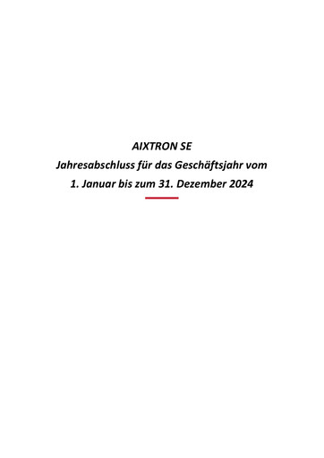 Thumbnail Aixtron Financial Statement 2024