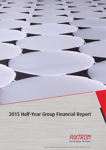 Thumbnail Aixtron Half-year Report 2015-h1