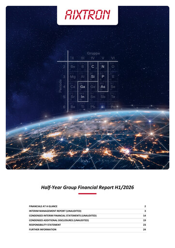 Thumbnail Aixtron Half-year Report 2026-h1