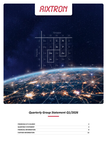 Vorschaubild Aixtron Quartalsbericht 2026-q1