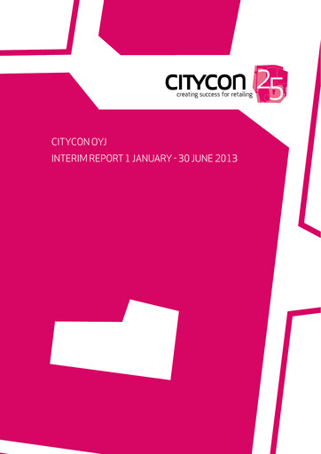 Thumbnail Citycon Half-year Report 2013
