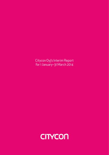 Thumbnail Citycon Quarterly Report 2014-q1
