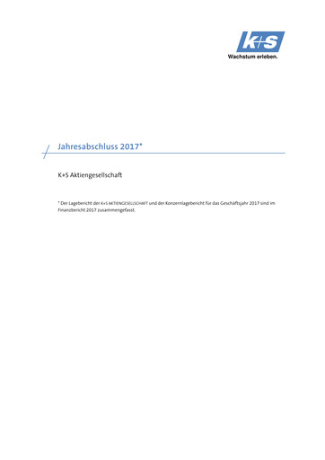 Thumbnail K+S
 Financial Statement 2017