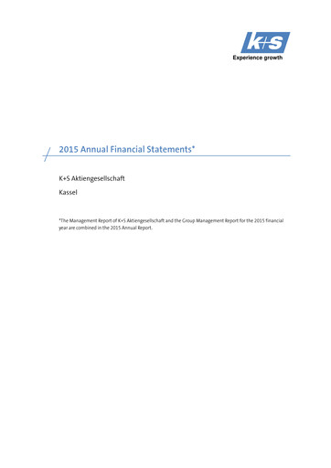Thumbnail K+S
 Financial Statement 2015