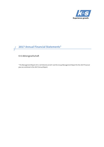 Thumbnail K+S
 Financial Statement 2017