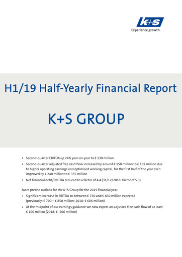 Thumbnail K+S
 Half-year Report 2019-h1