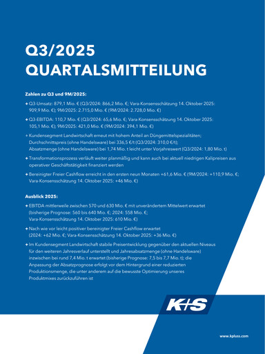 Thumbnail K+S
 Quarterly Report 2025-q3