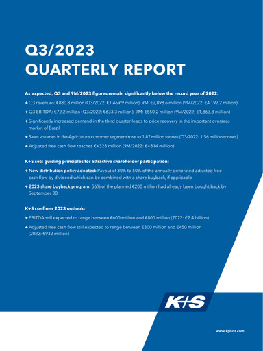 Thumbnail K+S
 Quarterly Report 2023-q3
