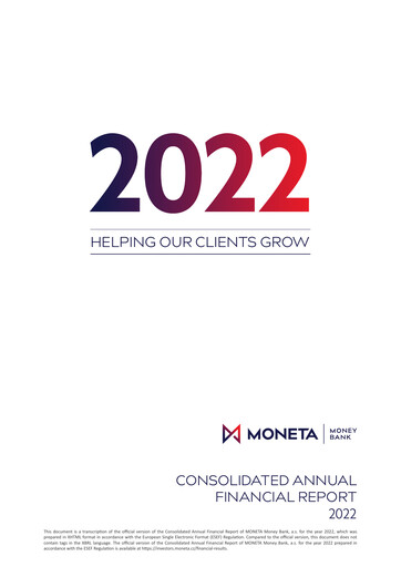 Thumbnail MONETA Money Bank Annual Report 2022