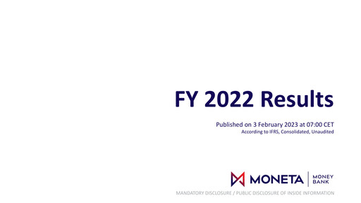 Thumbnail MONETA Money Bank Financial Report 2022