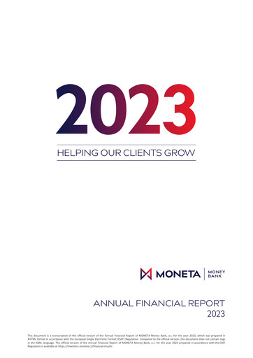 Thumbnail MONETA Money Bank Financial Report 2023