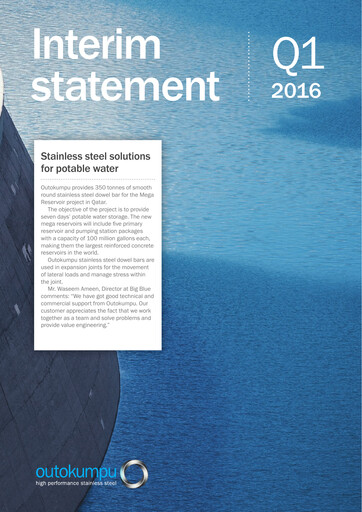 Vorschaubild Outokumpu Quartalsbericht 2016-q1