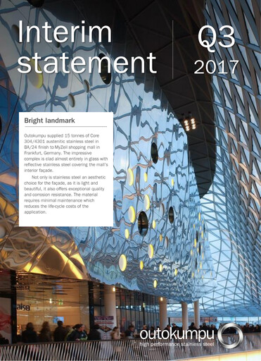 Vorschaubild Outokumpu Quartalsbericht 2017-q3