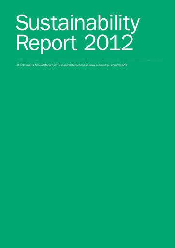 Thumbnail Outokumpu Sustainability Report 2012