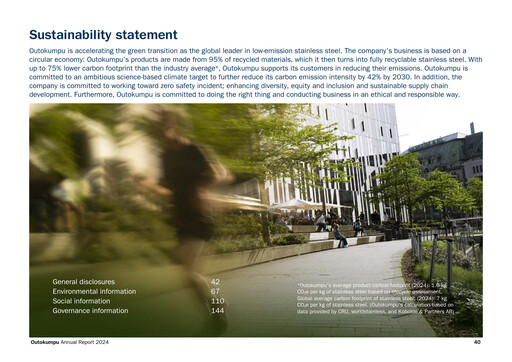 Thumbnail Outokumpu Sustainability Report 2024