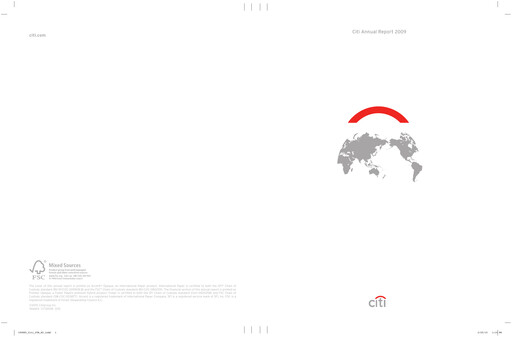 Miniature Citigroup Rapport annuel 2009