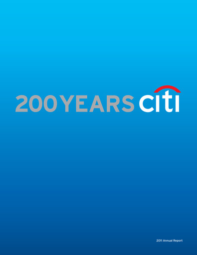 Miniature Citigroup Rapport annuel 2011