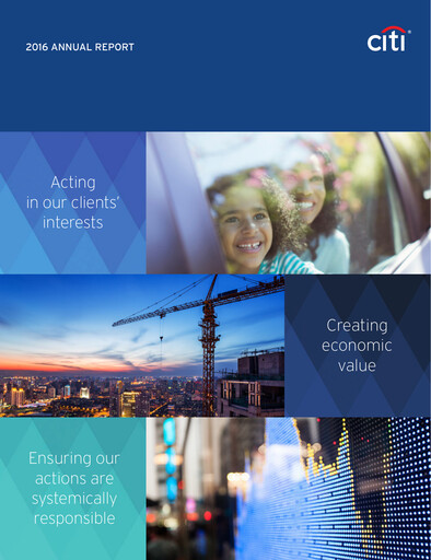 Miniature Citigroup Rapport annuel 2016