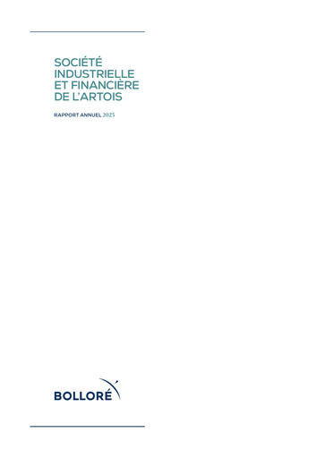 Thumbnail Société Industrielle et Financière de l'Artois Annual Report 2025