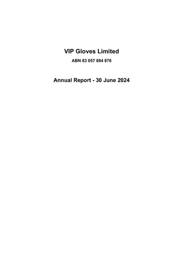 Thumbnail VIP Gloves Annual Report fy2024