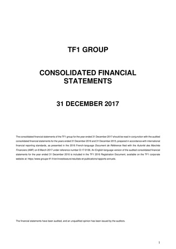 Thumbnail TF1 Financial Statement 2017