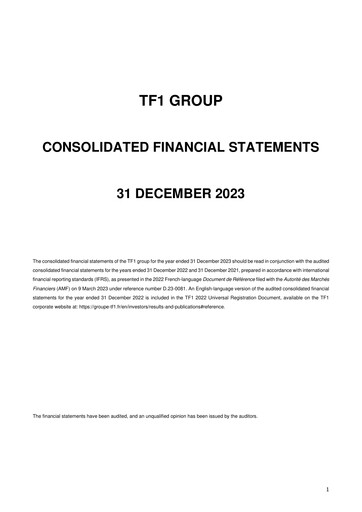 Thumbnail TF1 Financial Statement 2023