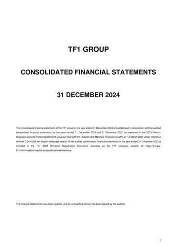 Thumbnail TF1 Financial Statement 2024