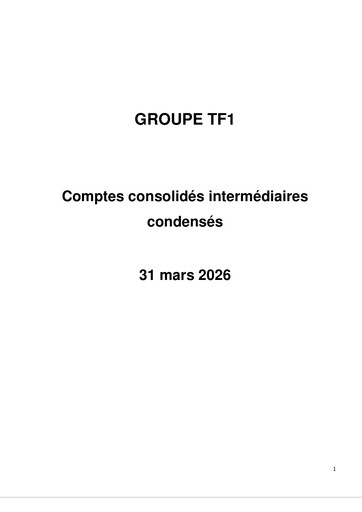 Vorschaubild TF1 Quartalsbericht 2026-q1