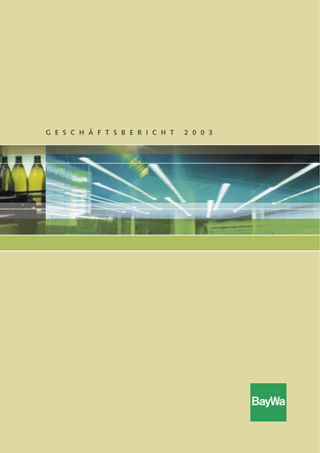Thumbnail BayWa
 Annual Report 2003