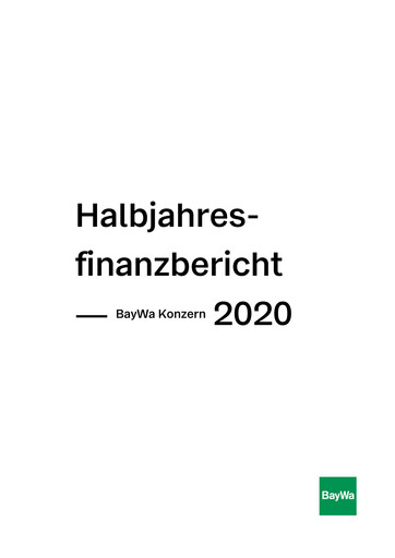 Thumbnail BayWa
 Financial Report 2020-h1