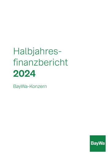 Thumbnail BayWa
 Financial Report 2024-h1