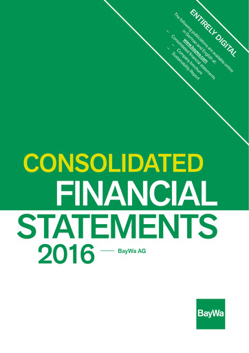 Thumbnail BayWa
 Financial Report 2016