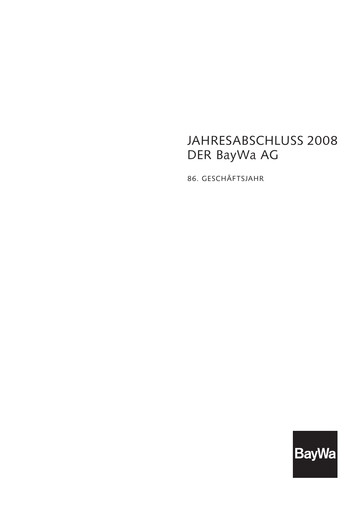 Thumbnail BayWa
 Financial Statement 2008