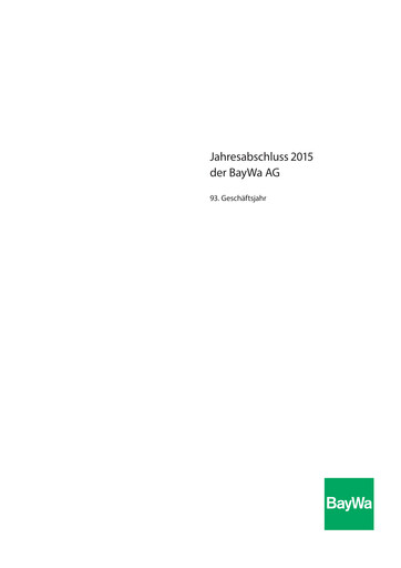Thumbnail BayWa
 Financial Statement 2015