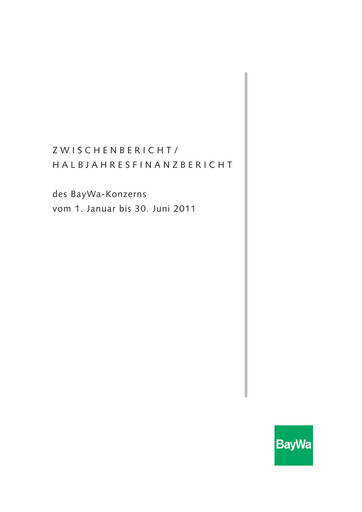 Thumbnail BayWa
 Half-year Report 2011-h1