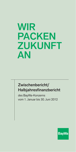 Thumbnail BayWa
 Half-year Report 2012-h1
