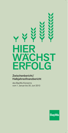 Thumbnail BayWa
 Half-year Report 2013-h1