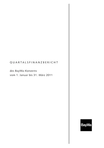Thumbnail BayWa
 Quarterly Report 2011-q1