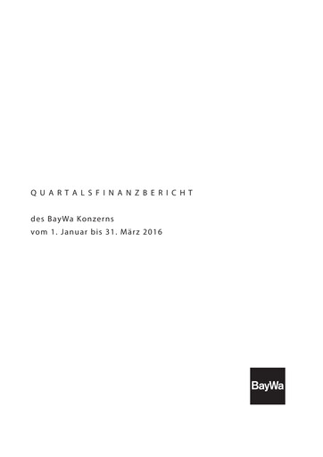 Thumbnail BayWa
 Quarterly Report 2016-q1