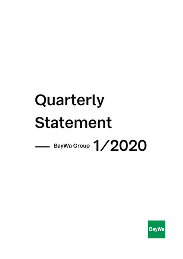 Thumbnail BayWa
 Quarterly Report 2020-q1